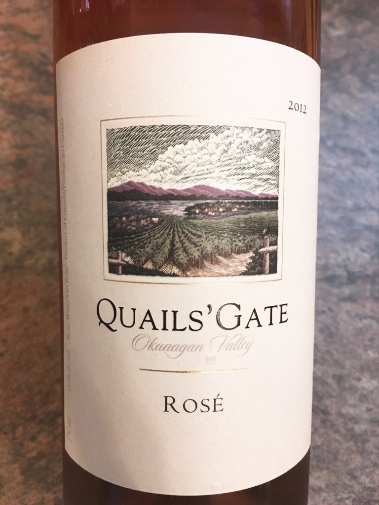 Quail's Gate Rosé bottle